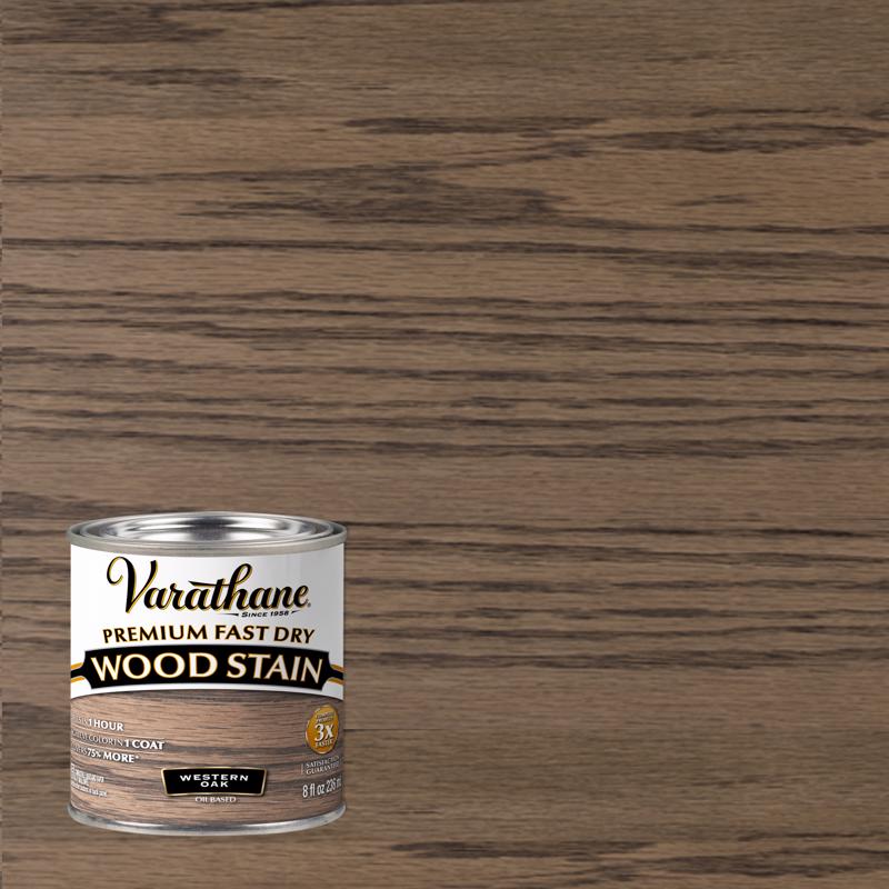 Varathane Western Oak Oil-Based Urethane Modified Alkyd Fast Dry Wood Stain 1/2 pt