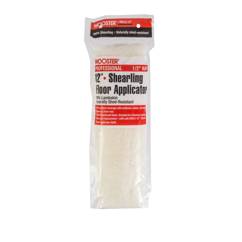 Wooster 12 in. W 1/2 in. Shearling Floor Applicator For Smooth Surfaces