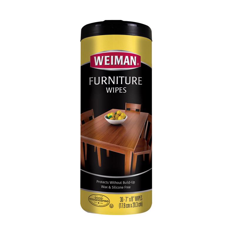 Weiman Lemon Scent Wood Cleaner and Polish 30 pk Wipes