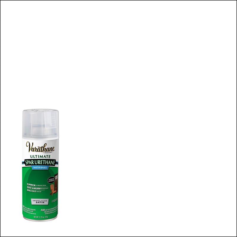 Varathane Ultimate Satin Crystal Clear Water-Based Acrylic Modified Urethane Spar Urethane Spray 11-