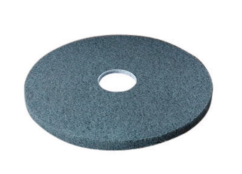 3M Scotch-Brite 17 in. D Non-Woven Natural/Polyester Fiber Floor Pad Blue