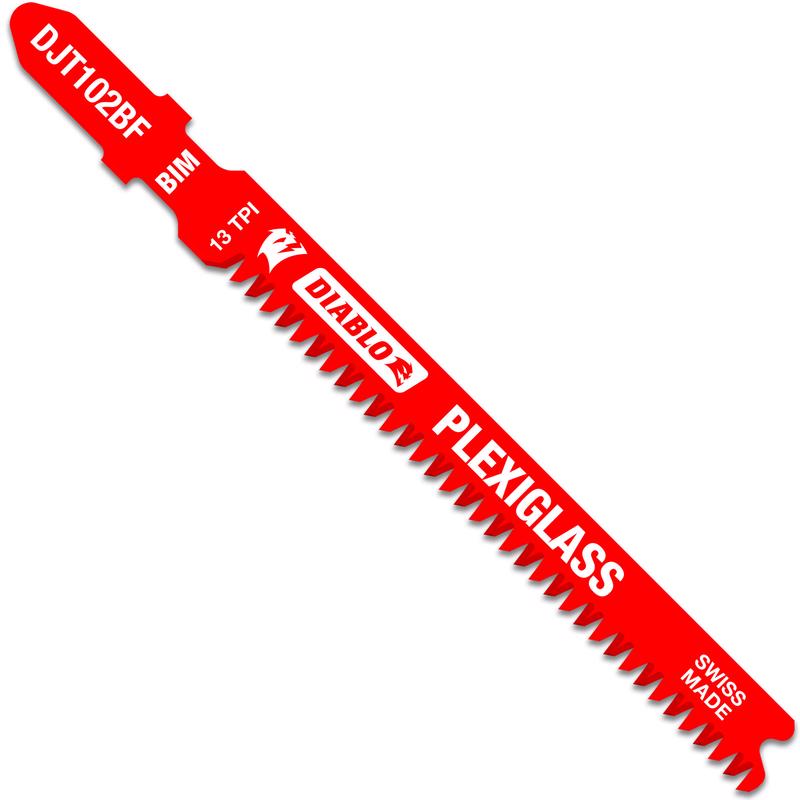 Diablo 3-5/8 in. Bi-Metal T-Shank Plexiglass Jig Saw Blade 13 TPI 5 pk
