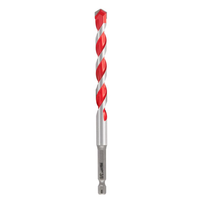 Milwaukee Shockwave 3/8 in. X 6 in. L Carbide Hammer Drill Bit Hex Shank 1 pk