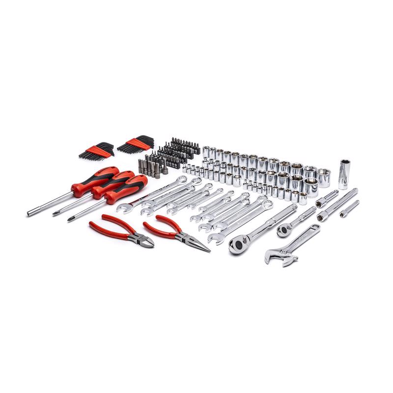 Crescent 1/4 and 3/8 in. drive Metric/SAE 6 Point Professional Mechanic's Tool Set 150 pc
