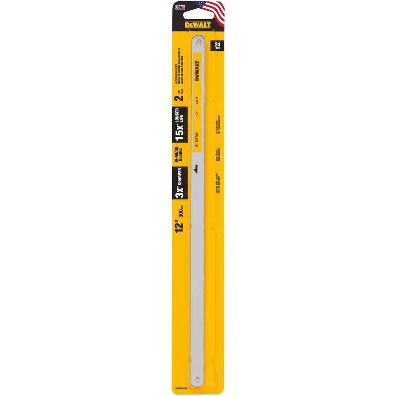 DeWalt 12 in. Bi-Metal Hacksaw Blades 24 TPI 2 pk