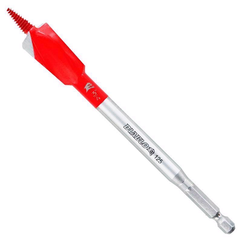Diablo Demo Demon 3/4 in. X 6 in. L High Carbon Steel Nail-Embedded Wood Spade Bit Hex Shank 1 pk