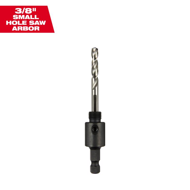 Milwaukee Hardened Steel 3/8 in. D Hole Saw Arbor