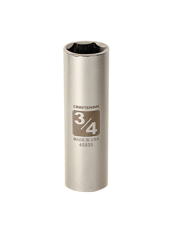 Craftsman 3/4 in. X 1/2 in. drive SAE 6 Point Deep Socket 1 pc