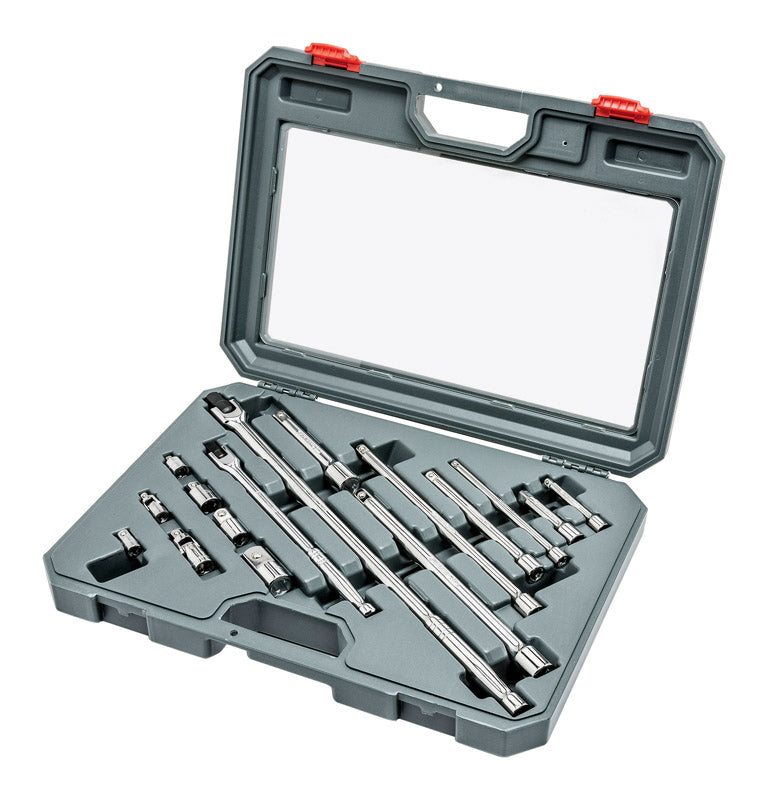 Crescent 1/4 in. X 1/4 in. drive SAE 6 and 12 Point Socket Wrench Set 16 pc