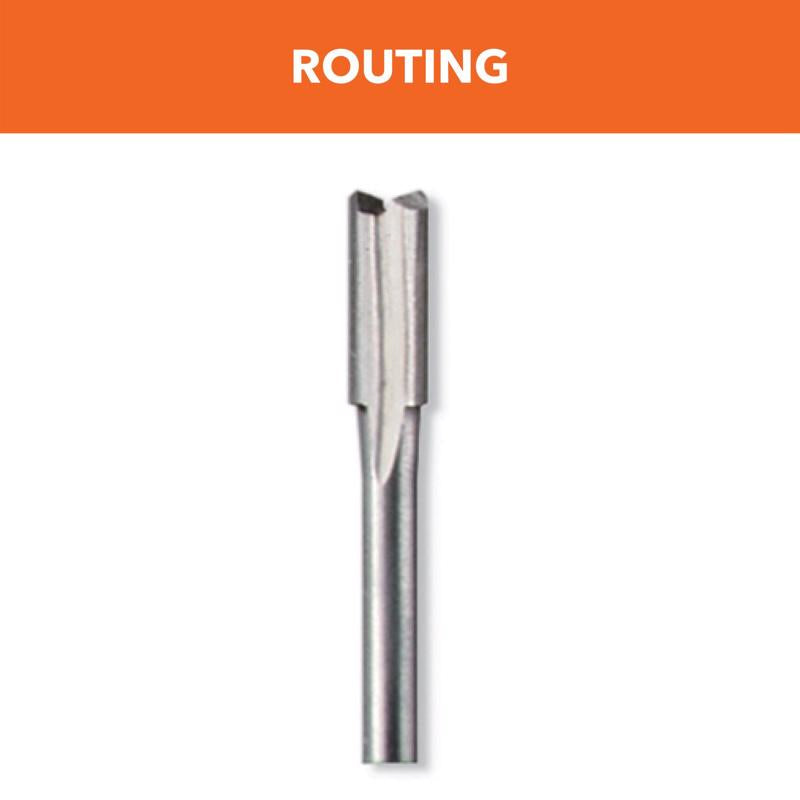 Dremel 3/16 in. D X 3/16 in. X 3 in. L High Speed Steel 1-Flute Straight Router Bit