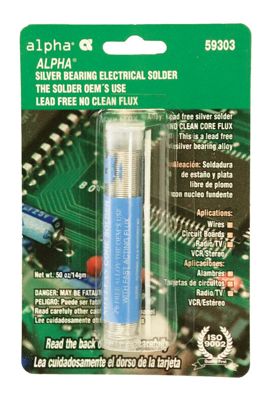 Alpha Fry Lead-Free Flux Core Solder Silver Bearing 1 pc