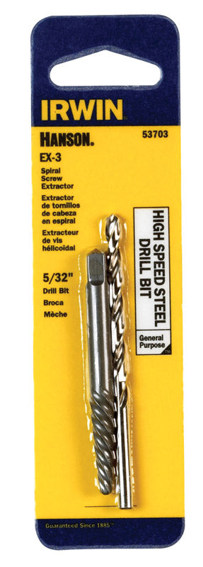 Irwin Hanson 5/32 in. X 5/32 in. D High Speed Steel Drill Bit Extractor Set 6 in. 1 pc