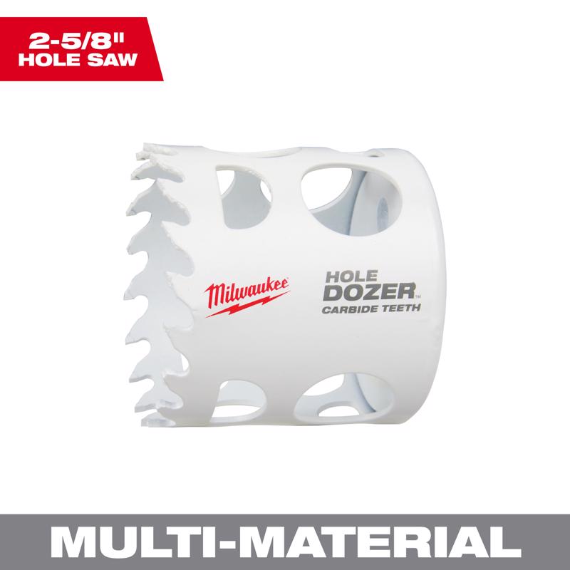 Milwaukee Hole Dozer 2-5/8 in. Carbide Tipped 1-7/8 in. L X 1/4 in. D Hole Saw