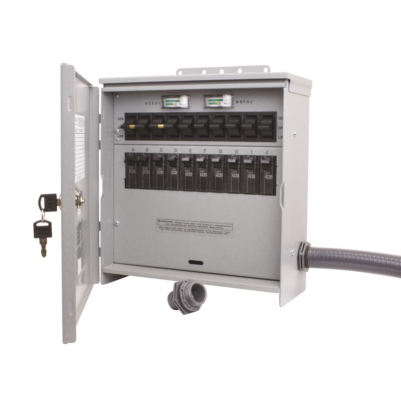Reliance Controls Pro/Tran 2 30 amps 125 V 10 space 10 circuits Transfer Switch Kit