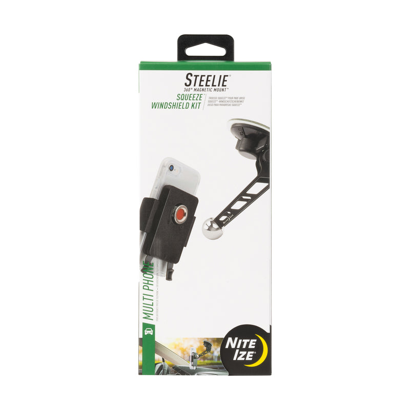 Nite Ize Squeeze Black/Gray Phone Mount Windshield Kit