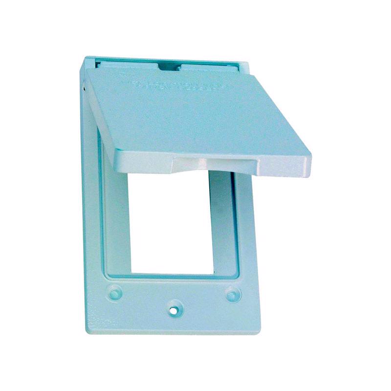 Sigma Engineered Solutions Rectangle Die-Cast Metal 1 gang 4.57 in. H X 2.83 in. W Vertical GFCI Cov