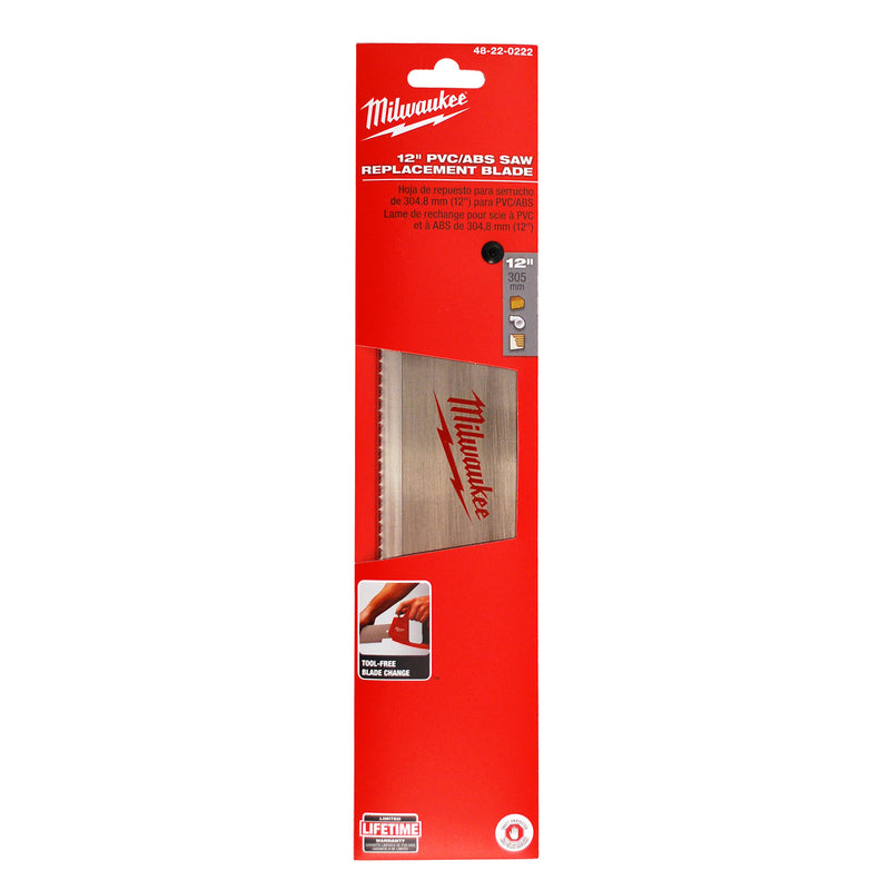 Milwaukee 12 in. L X 12 in. W Steel PVC/ABS Saw Replacement Blade 10 TPI 1 pk