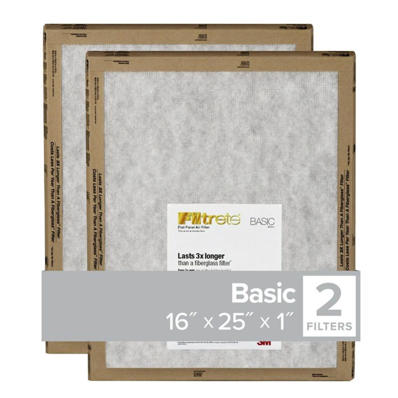Filtrete 16 in. W X 25 in. H X 1 in. D Synthetic 2 MERV Flat Panel Filter 2 pk