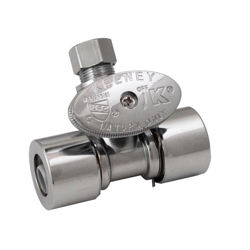 Keeney 1/2 in. Brass Chrome 3/8 in. Shutoff Valve Handle 1 pc