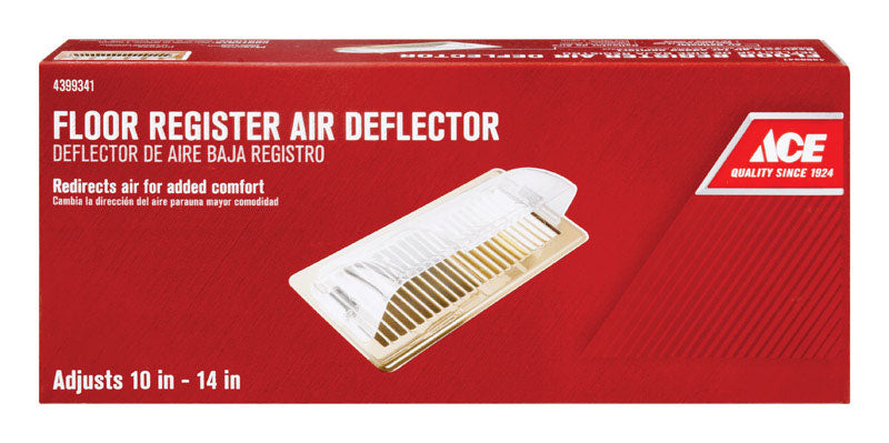 Ace 14 in. W 1-Way Clear Plastic Air Deflector