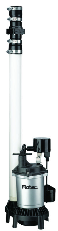 Flotec Easy Sump 1/2 HP 4200 gph Zinc Vertical Float Switch AC Submersible Sump Pump 8 ft³
