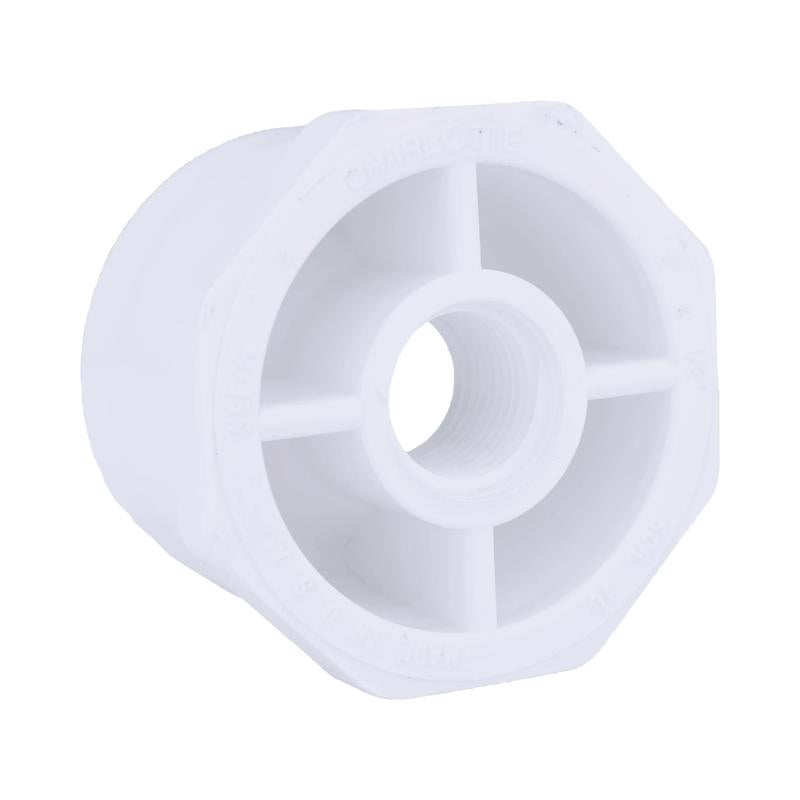 Charlotte Pipe Schedule 40 2 in. Spigot X 1/2 in. D FPT PVC Reducing Bushing 1 pk