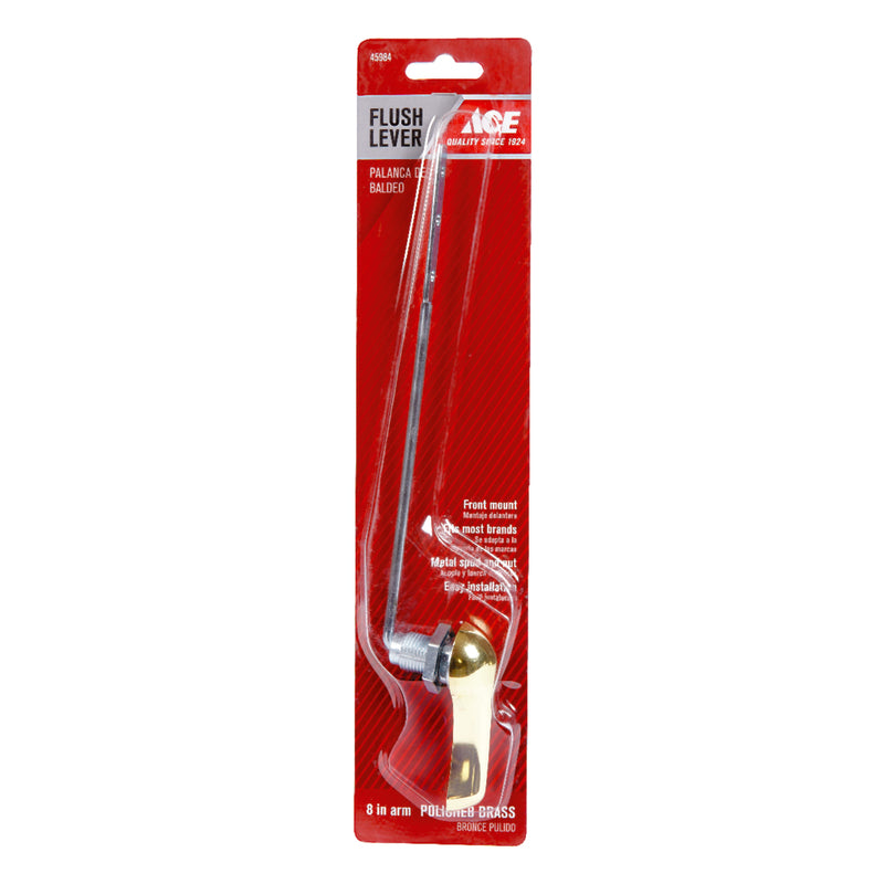 Ace Flush Lever Polished Brass