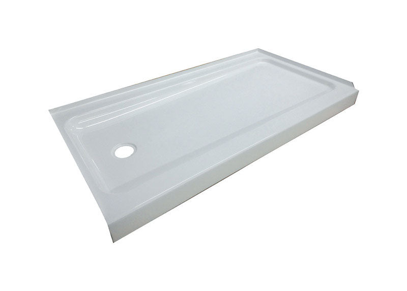 Bootz 3 in. H X 32 in. W X 60 in. L White Shower Base