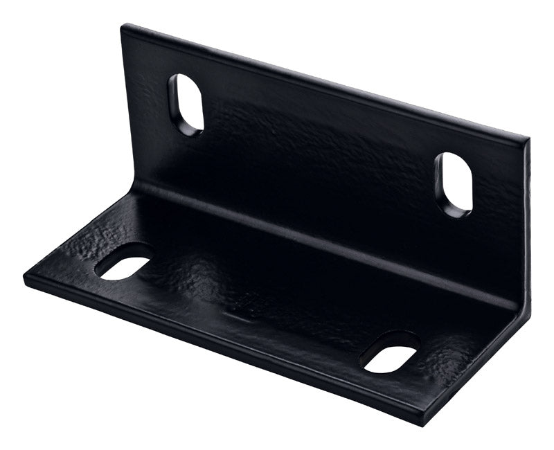 National Hardware 3 in. H x 6.6 in. W x 0.25 in. D Black Inside/Outside Wide Corner Brace