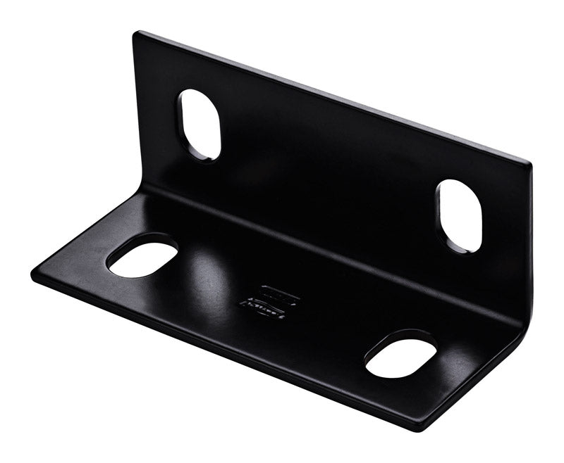 National Hardware 2.1 in. H x 5 in. W x 0.125 in. D Black Carbon Steel Wide Corner Brace