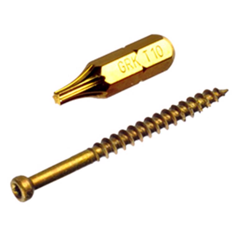GRK Fasteners No. 8 X 2 in. L Star Coated W-Cut Screws 100 pk