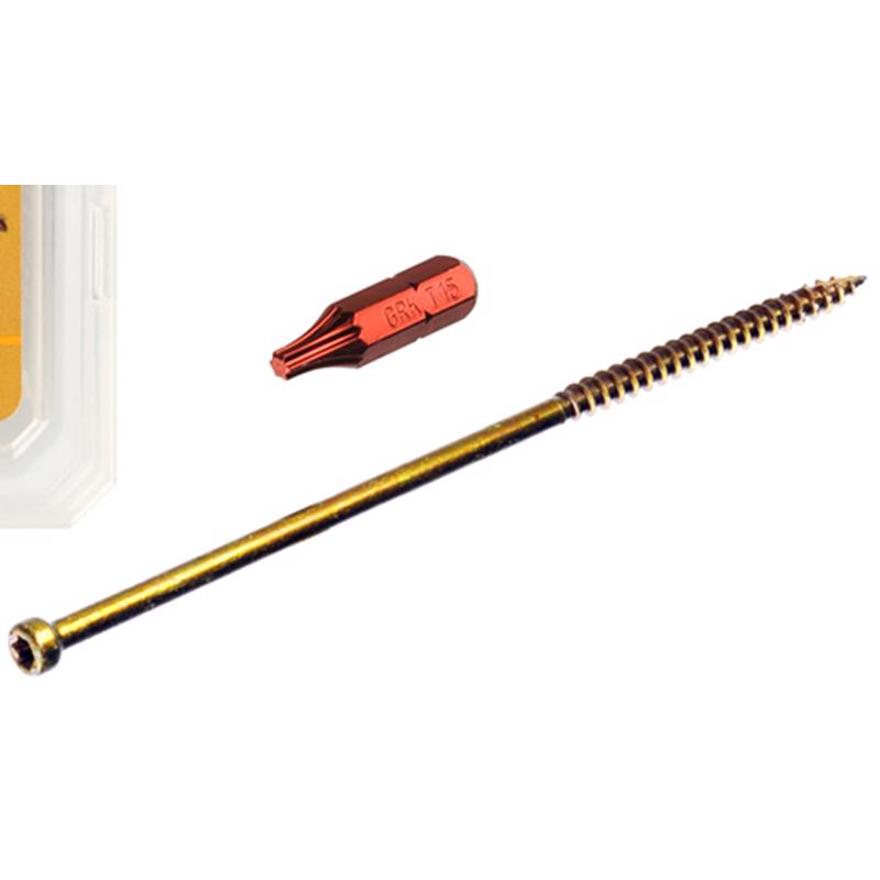 GRK Fasteners No. 9 in. X 5 in. L Star Trim Head W-Cut Construction Screws