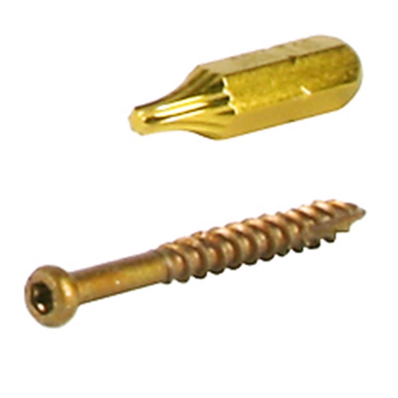 GRK Fasteners No. 8 in. X 1-1/4 in. L Star Trim Head W-Cut Construction Screws