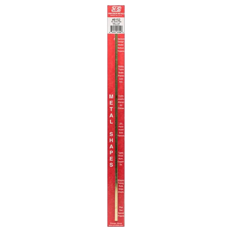 K&S 5/32 in. W X 12 in. L Square Brass Tube 1 pk