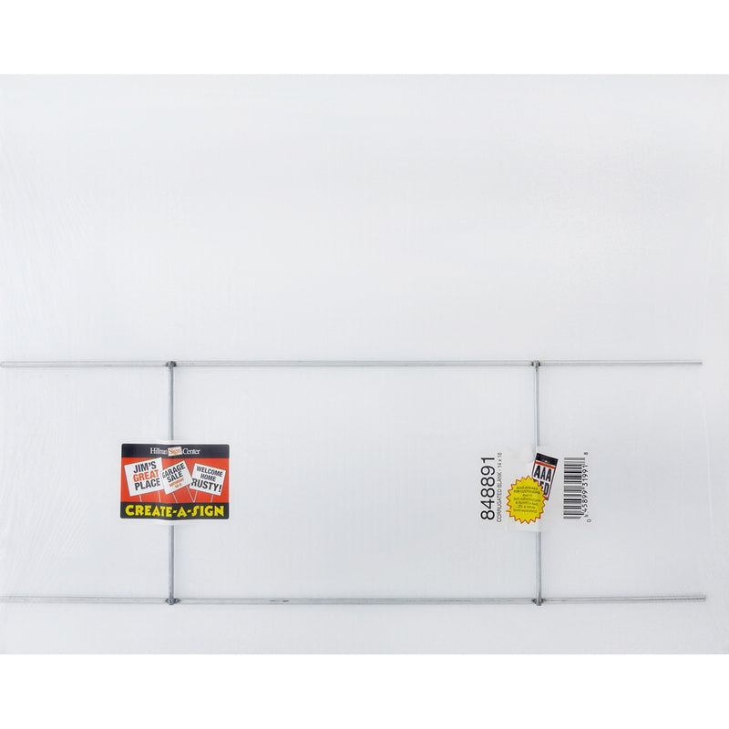 HILLMAN English White Blank Sign 14 in. H X 18 in. W
