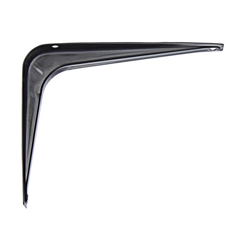 Hampton Black Steel Shelf Bracket 18 Ga. 6 in. L 100 lb