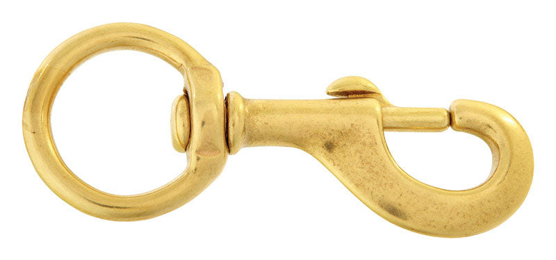 Campbell 1-1/4 in. D X 4-3/4 in. L Polished Bronze Bolt Snap 120 lb