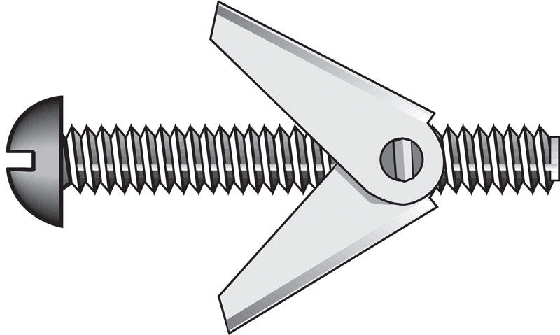 HILLMAN Fas-N- Tite 3/16 in. D X 4 in. L Round Zinc-Plated Steel Toggle Bolt 1 pk