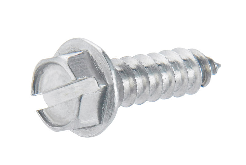 HILLMAN No. 12 Ga. X 3/4 in. L Slotted Hex Washer Head Sheet Metal Screws 1 pk