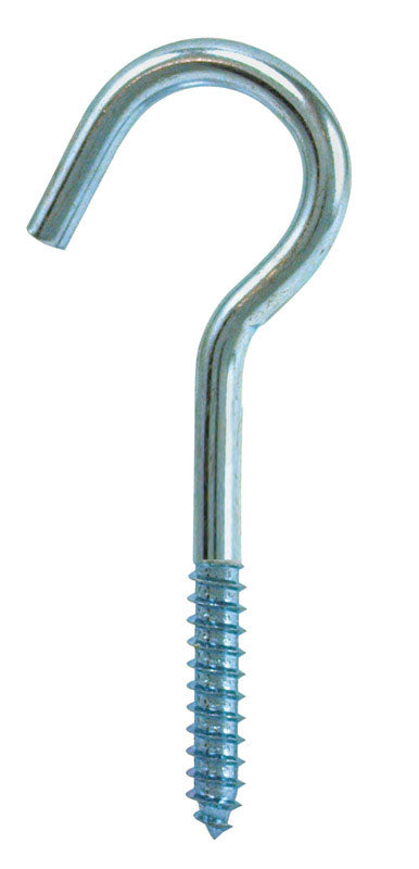 Hampton Small Zinc-Plated Silver Steel 4.0625 in. L Ceiling Hook 60 lb 1 pk