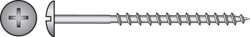 HILLMAN No. 10 X 2-1/2 in. L Phillips Black Phosphate Coarse Cabinet Screws 1 pk