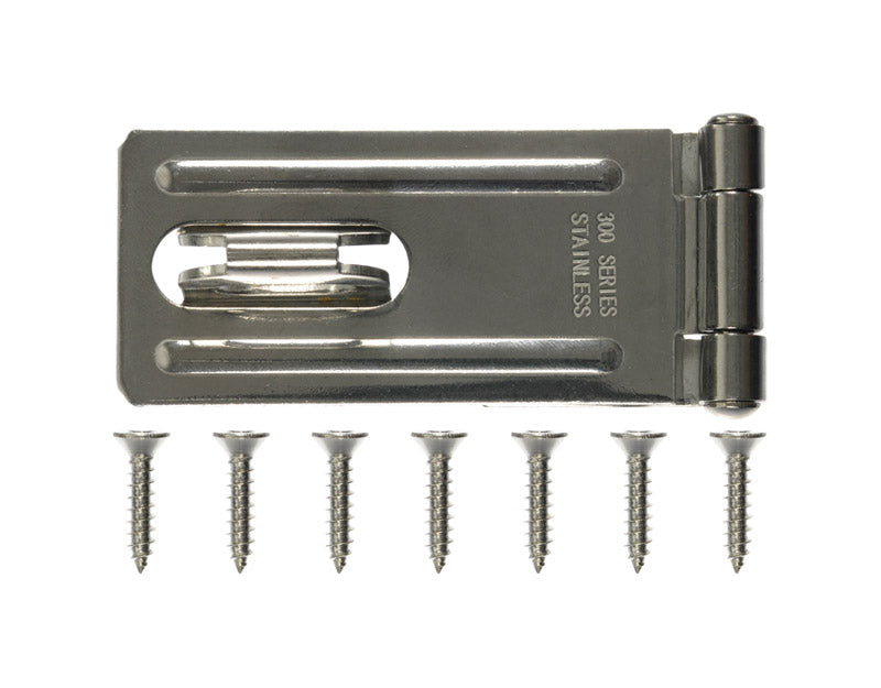 Ace Stainless Steel 3-1/4 in. L Fixed Staple Safety Hasp