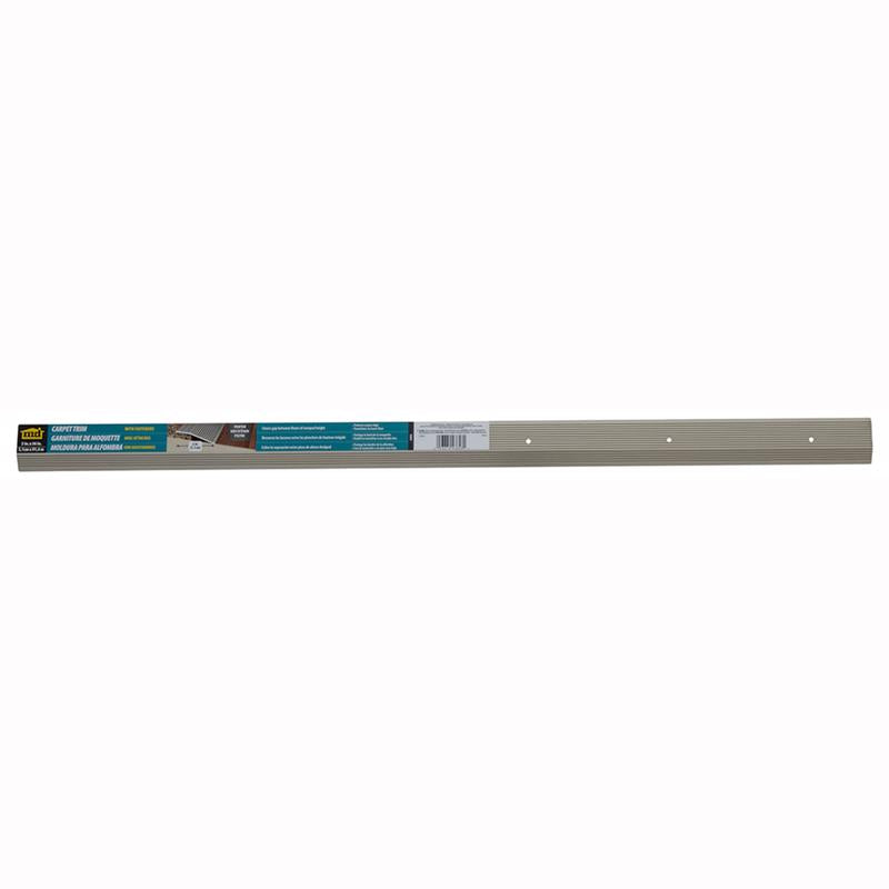 M-D BUILDING PRODUCTS 0.375 in. H X 2 in. W X 36 in. L Pewter Pewter Aluminum Carpet Trim