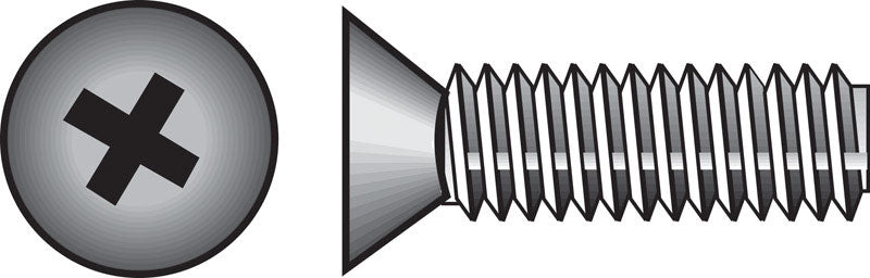 HILLMAN No. 10-24 Ga. X 1-1/2 in. L Phillips Flat Head Stainless Steel Machine Screws 100 pk
