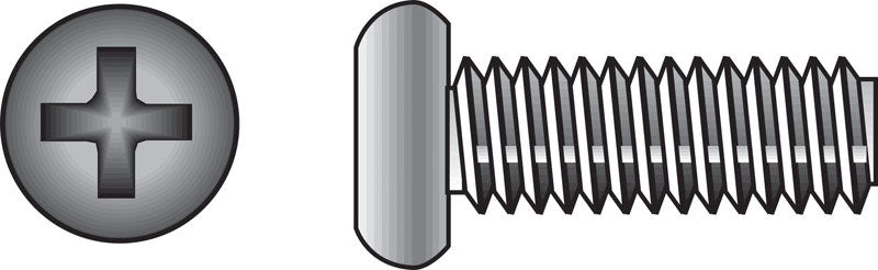 HILLMAN No. 8-32 Ga. X 1/2 in. L Phillips Pan Head Stainless Steel Machine Screws 100 pk