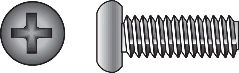 HILLMAN No. 10-24 Ga. X 1 in. L Phillips Flat Head Stainless Steel Machine Screws 100 pk