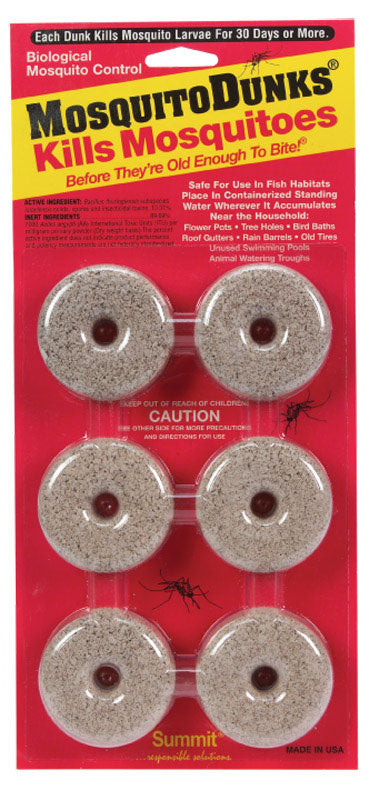 Summit Mosquito Dunks Insect Repellent Solid For Mosquitoes 6 ct