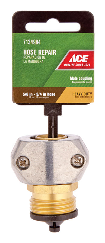 Ace 5/8 or 3/4 in. Zinc Threaded Male Hose Mender Clamp