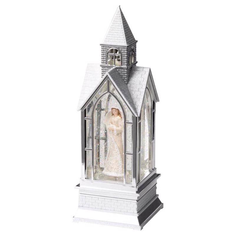Sullivans LED Multicolored Angel in Church Table Decor 12 in.