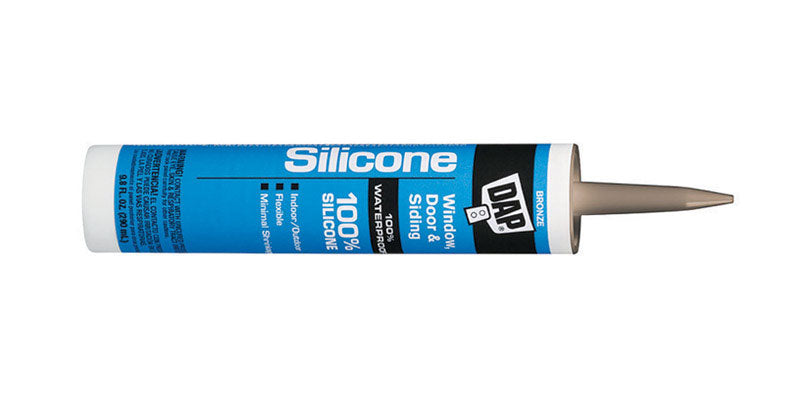 DAP Bronze Silicone Rubber Windows/Doors/Seal/Paint Sealant 9.8 oz